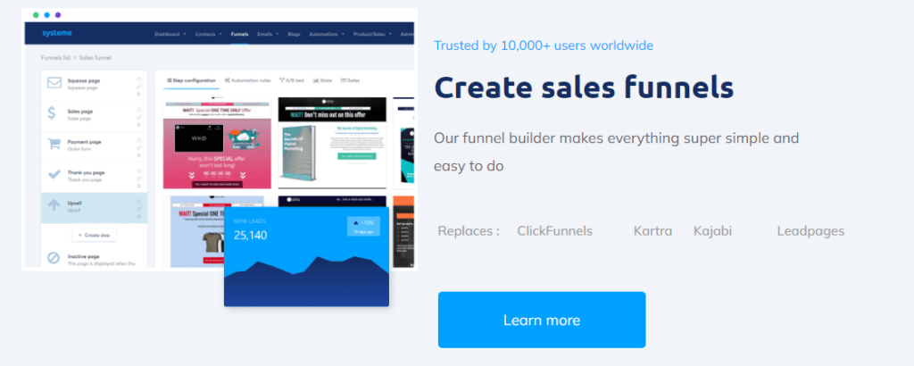 System.io Sales Funnel Builder